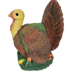 Vintage Thanksgiving Turkey Figurine‎ Fall Harvest Decor Pumpkin